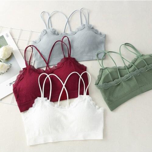 Women Sexy Lace Bra Female Bralette Push Up Tops Seamless Tube Sleep Tops Plus Size Lingerie Underwear Brassieres Tube Tops