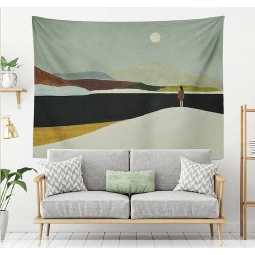 Tapestry Nordic Landscape Ins Hanging Cloth Bedroom Renovation Bedside Big Sofa Background Photo Painting Flannel Tapiz Pared