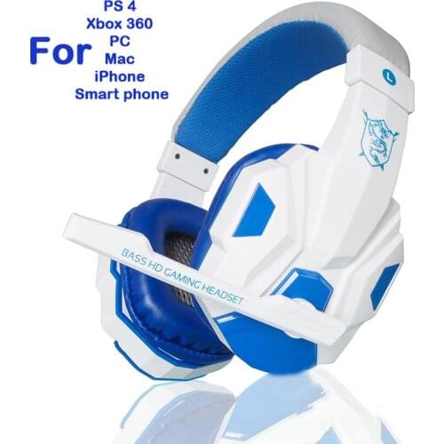 Gaming Headphone For Xbox 360 Nintend Switch PS4 Foldable 3.5mm Wired Professional Gamer Headset with Microphone For PC Computer