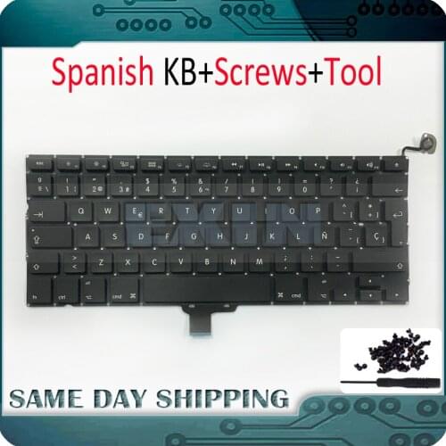 New OEM Laptop A1278 Spanish Spain Keyboard for Macbook Pro 13" A1278 Keyboard Spain Sp + Screws Set 2009 2010 2011 2012 Year