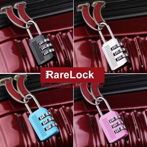 Combination Padlock 4 Color Travel Bag Backpack Gym Cabinet School Locker Jewelry Box Password Lock Rarelock MS522 i