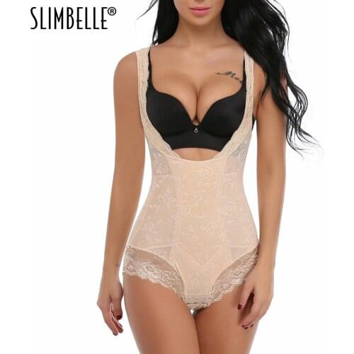 Full Body Shaper Women Bodysuits Waist Trainer Corset Floral Girdle Plus Size Shapewear Tummy Control Waist Cinchers Underwear