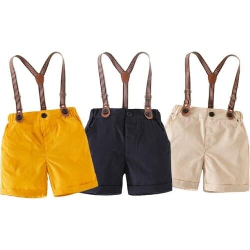 Hot~Classic Detachable Brace Short Pant/Boys Trousers 3351