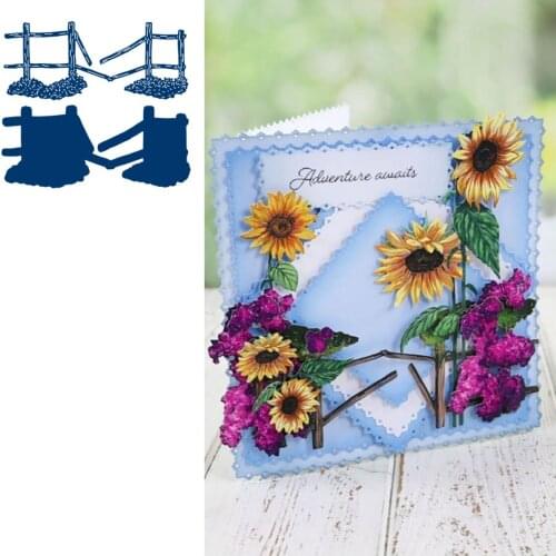 Rustic Fence Metal Cutting Dies Scrapbook Diary Decoration Stencil Embossing Template DIY Greeting Card Handmade 2021 NEW