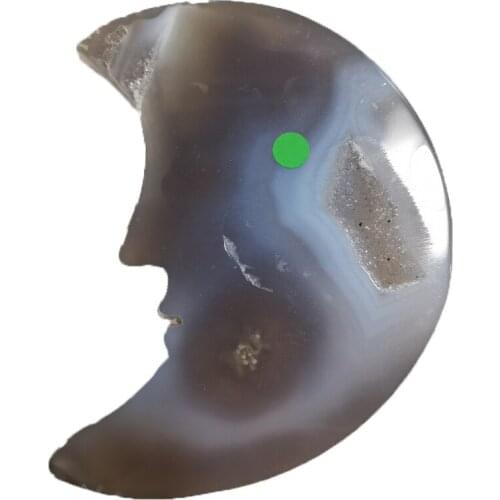 1pcs Natural Agate Crystal Cave Moon Chakra Repair Ore Home Decoration Gift