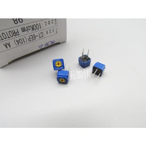 Original New 100% CT6EP104 CT-6 100K top-tuning precision adjustable potentiometer (SWITCH)