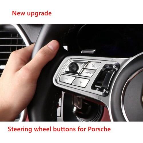 ABS Inner Steering Wheel Cover Trim Button Cover for Porsche New Cayenne Panamera 718 Macan Upgrade