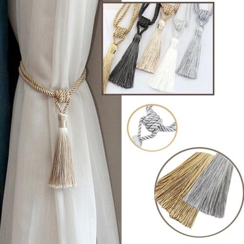1Pc Room Accessories Tassel Curtain Tieback Fringe Handmade Curtain Tie Backs Hanging Ball Buckle Rope Curtains Holder Bandage