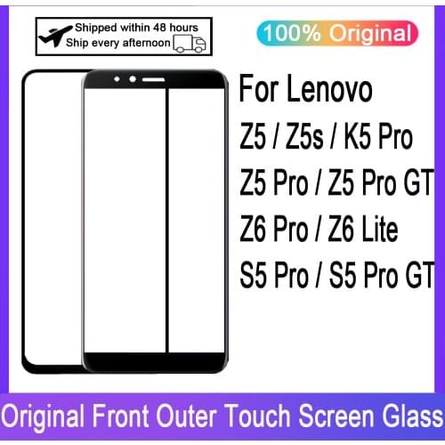 LCD Display Touch Panel Front Glass For Lenovo Z5 Z5S Z5 Pro Z5Pro GT Z6 Pro Z6 Lite Touch Screen Digitizer Front Glass Replace