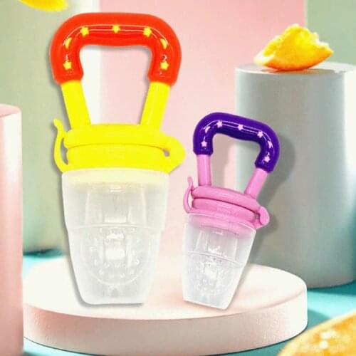 Baby Pacifier Nipple Silicone Teether Pacifier Bite Bag Babies Complementary Feeding Fresh Fruit Feeder Pacifier Newborn Infant