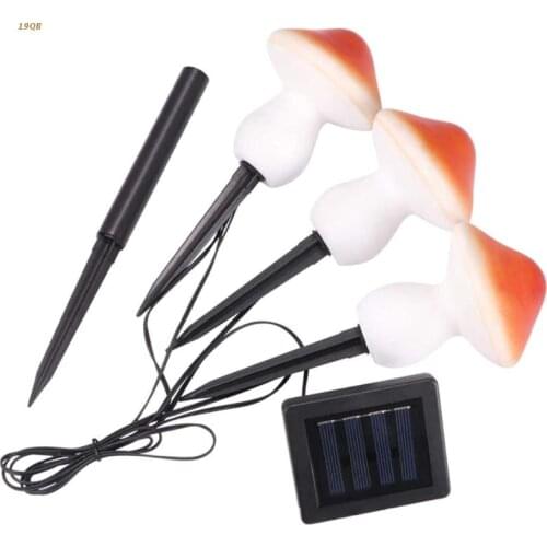 Solar Mushroom Lights Outdoor Garden Stake Lights Solar Mushroom Light Outdoor Waterproof Solar LED Mushroom Lamp Lights 19QB