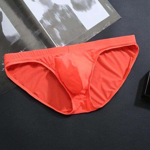 Men Briefs Seamless Sexy Mens U Convex Pouch Underwear Low-waist Panties Sexy Mens Underwear Front Convex See Through Mens Hot