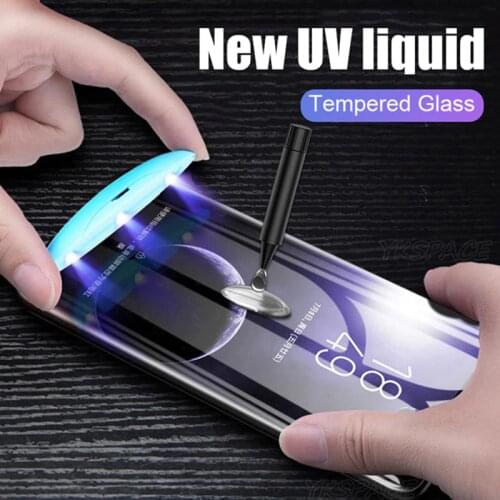 UV Liquid Full Glue Screen Protector For Huawei P30 P40 Pro Mate 20 Pro Honor 30 Pro Plus Nova 7 Pro 6D Curved 9H Tempered Glass