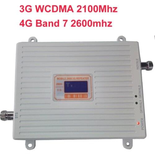 WCDMA 3G 4G amplier BAND7 FDD LTE 4G booster 22dbm 65dbi LCD display 2600mhz 3G 4G booster repeater 4G booster repeater