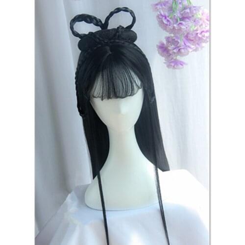 80cm shaped fairy cosplay hair beautiful princess hair products halloween cosplay ancient dynasty women cosplay hair