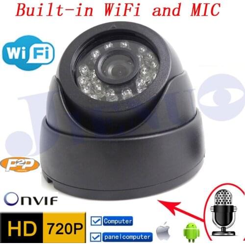 Wifi Ip Camera Audio 720p HD CCTV Systems MIC Wireless P2P Indoor Dome Kamera Infrared Mini Onvif H.264 IR Night Vision CAM
