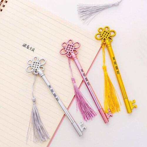 1PCS New Lovely Key Shape Gel Pen Student Stationery Novelty Gift School Material Office Supplies