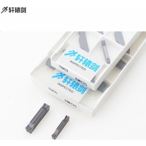 10PCS TDC2 TDC3 TDC4 TDC5 XMH35 carbide slotted insert cutting lathe CNC tool lathe tool turning tool
