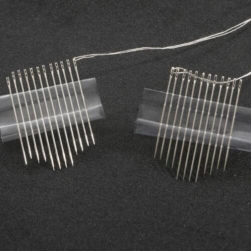 12pcs Embroidery Tool Elderly needle-side Hole Blind Needle Side Opening Stainless Steel Hand Sewing Needles Needless Threading