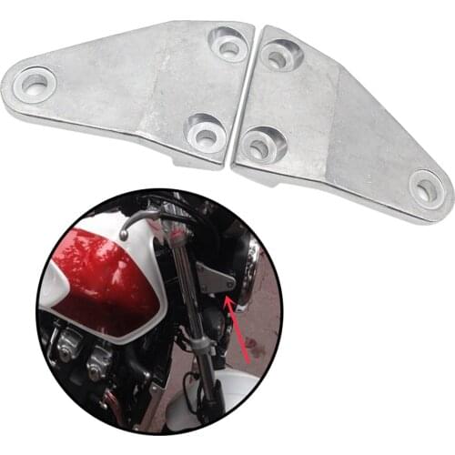 Motorcycles Aluminum Headlight Lamp Mount Bracket headlamp fixed frame Replacement for Honda CB1300/CB400 Racer Silver