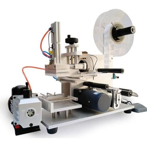 Flat labeling machine automatic manual small plastic bag square bottle bottle double-sided self-adhesive labeling machine