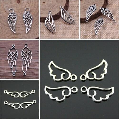 Malzahar Hollow Wings Connector Charms diy jewelry bracelet charms for jewelry making kit accessories
