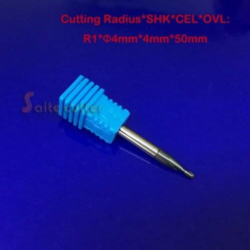 Free shipping 5pcs/lot R 1.0mm Real HRC55 2 flutes ball nose endmill milling cutter CNC router bit, coating bit