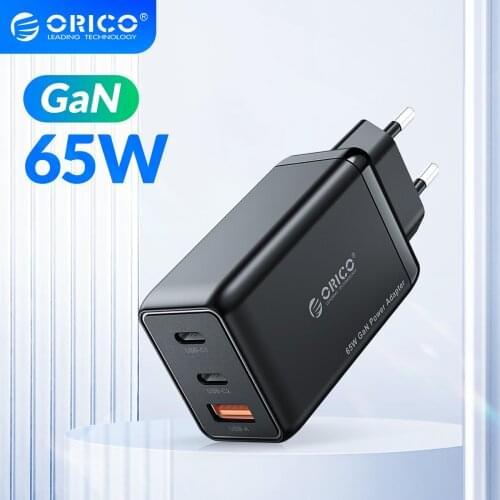 Orico GaN 65W USB C Type C Charger Quick Charge QC4.0 PD3.0 PD Fast USB Charger For iPhone 12 Pro Max Macbook Samsung