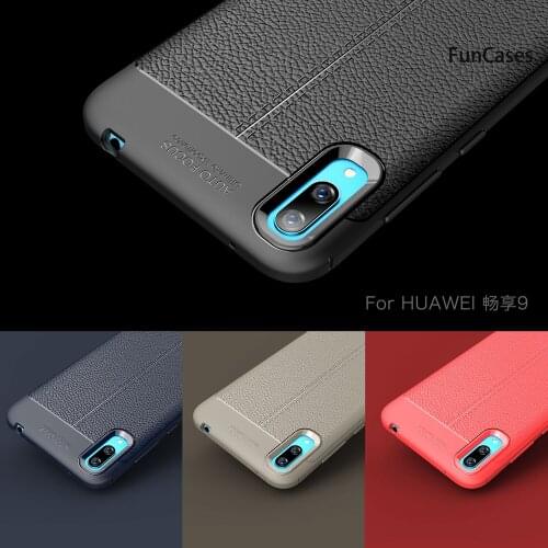 Phone Case Covers For hoesje Huawei Enjoy 9 New Lychee Pattern Cover sFor Huawei carcaso Y7 Pro 2019 Estuche Coque Huawe Sticker