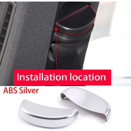 2pcs Carbon Fiber ABS Car Seat Safety Belt Cover Fit For Porsche Panamera 2014-2020