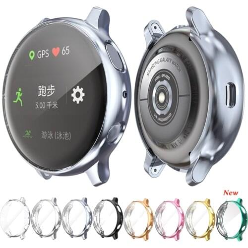 Protective case for Samsung galaxy watch active 2 44mm 40mm R830 R820 Ultra-thin Soft Silicone Full Screen Protection Cover Case