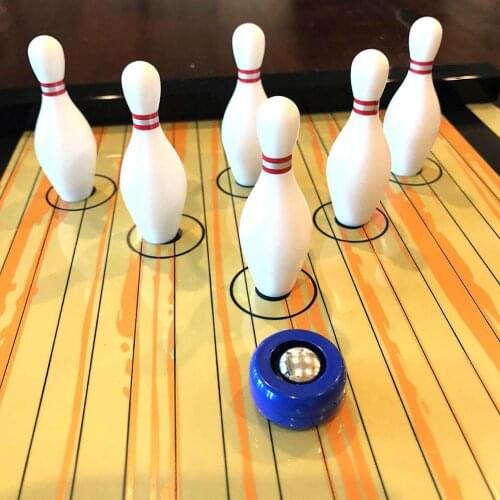 Children Mini Novelty Funny Tabletop Curling Bowling Ball Game Decompression Parent-child Interactive Educational Games Toy Gift