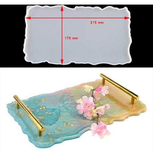 TC180 DIY Tray Mould Irregular Geode Rolling Coaster Silicone Molds For Epoxy Resin Art Craft Jewelry Making Tools