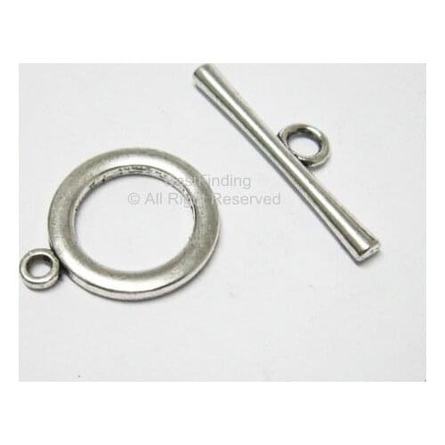Smooth toggle clasp Antique silver Toggle clasps Polished for shine