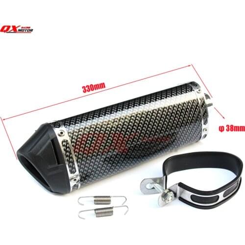 125cc-160cc Dirt Pit Bike MX motorcycle 38mm exhaust muffler refires carbon fiber quiet exhaust pipe silencedr back-end