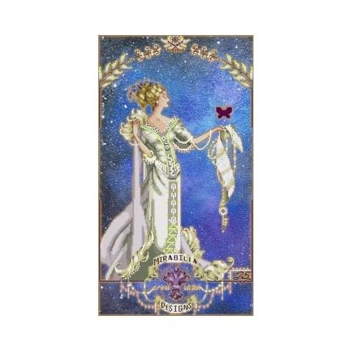 Artistic hand-dyed hand cross-stitch cloth with beaded metal thread cross-stitch kit MD angel styles cross stitch MD158
