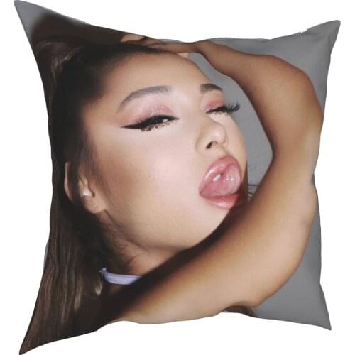 Playful Ariana Grande decorative cushion cover sexy beauty 45cm linen pillow residential culture