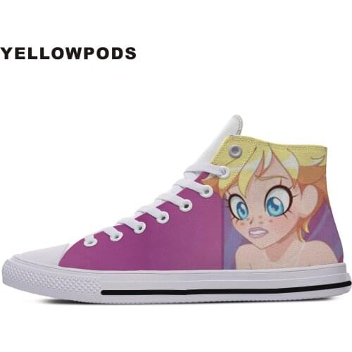 Personality Mens Casual Shoes Hot Cool Handiness Cartoon Funny LoliRock Cute Cartoon Custom Sneakers White