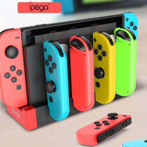 Ipega Gamepad Controller Charger with Indicator Charging Dock Stand Station Holder for Nintendo Switch Joy-Con Game Console