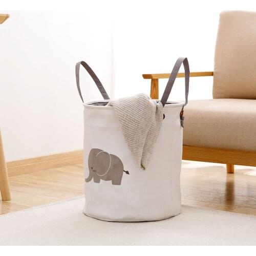 Cartoon Dirty Clothes Hamper Storage Bucket for Dirty Clothes Foldable Large-Capacity Clothes Toy Storage Basket