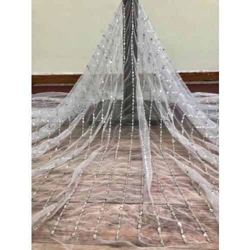 Pretty SYJ-82715 Nigerian Lace Fabric Free Shipping by dhl Embroidered tulle lace Fabric for nice dress