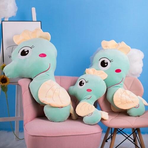 Lovely Seahorse Plush Toy Stuffed Animal Pillow Children Toys Plush Fish Marine Animal Doll Cartoon Soft Cute Girl Birthday Gift