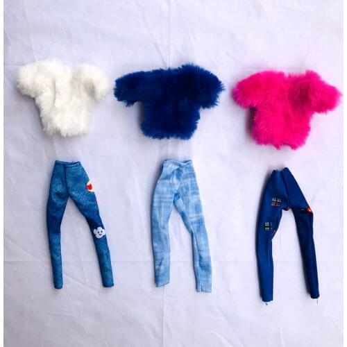 Fashion Dress Doll Accessories 30cm Kids Toys Daily Wear Mini Clothes For Barbie Game DIY Birthday Party Present Gifts For Girls