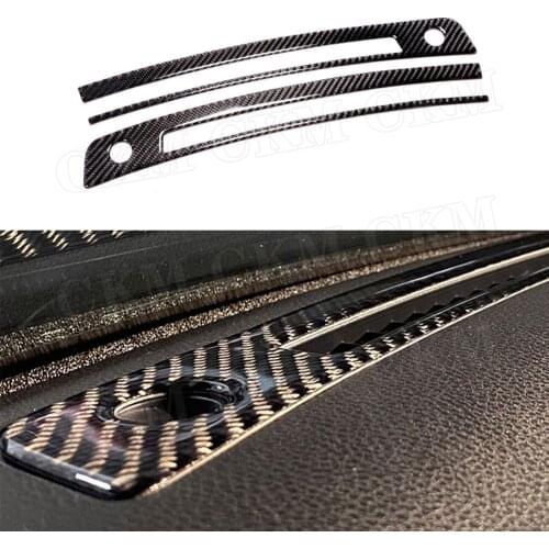Carbon Fiber Car Front Windshield AC Vent Outlet Trim Cover Strip Stickers For Toyota GT86 FT86 ZN6 Subaru BRZ 2013-2020