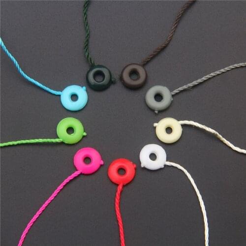 Wholesale 2000 pieces hang tag cord 7 inches quality hang tag string cord for garment price tag seal tag roud head