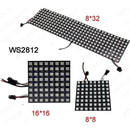 Wholesale led strip Screen WS2812B Panel Screen;8*8/16*16/8*32 Pixel DC5V Full Color 256 Pixels Digital Programmed Addressable