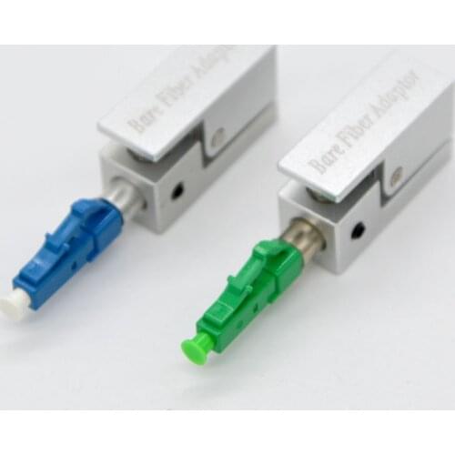New LC /UPC/APC Optical Fiber Connector Square Bare Fiber Optical Flange Temporary Adapter OTDR Test Coupler Free Shipping