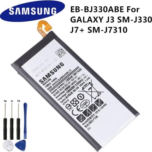 Original Replacement Samsung Battery For Galaxy J3 2017 SM-J330 J3300 2017 Edition Genuine Phone Battery EB-BJ330ABE 2400mAh