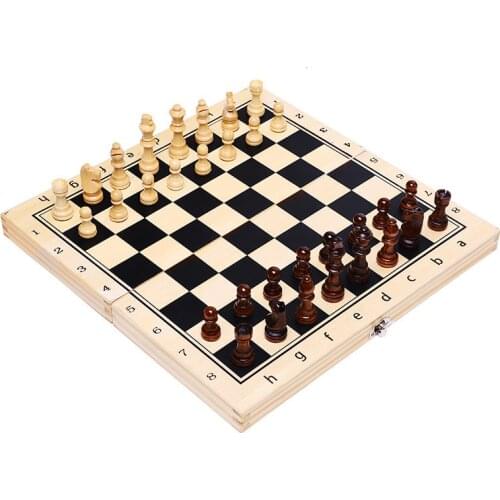 Entertainment New Magnetic Chess Game Solid Wood Folding High Quality Chess Board Games Panel Wooden Printing Profesional