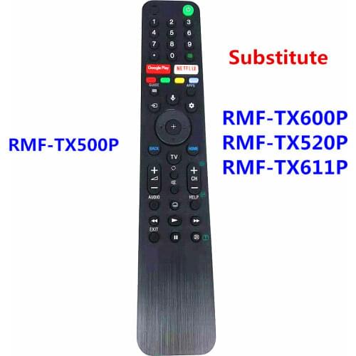 RMF-TX500P NEW Remote with Voice Control Netflix Google Play use for SONY 4K UHD Android Bravia TV X85G Series X8000 Series